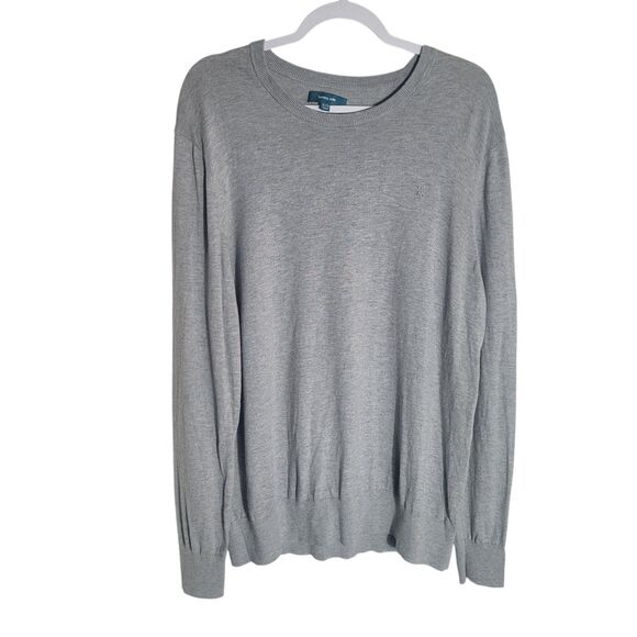 Tommy John Second Skin Crew Neck Sweater Mens XL Gray Cotton Modal Preppy Casual - Picture 1 of 11